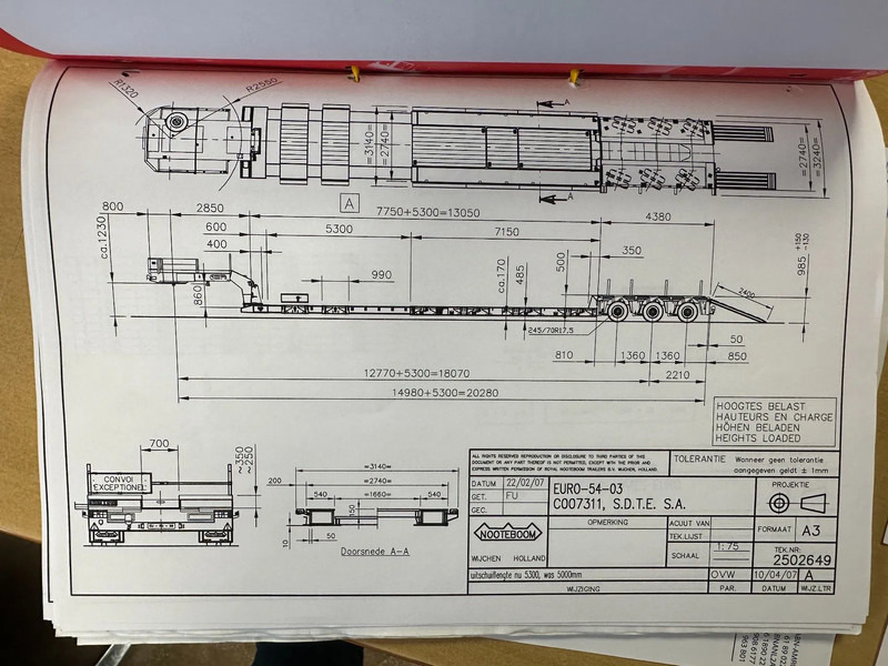 Nooteboom EURO 54-03 3 AXLE STEERING 5,3 METER EXTENDABLE - Low loader semi-trailer: picture 5 Nooteboom EURO 54-03 3 AXLE STEERING 5,3 METER EXTENDABLE - Low loader semi-trailer: picture 5