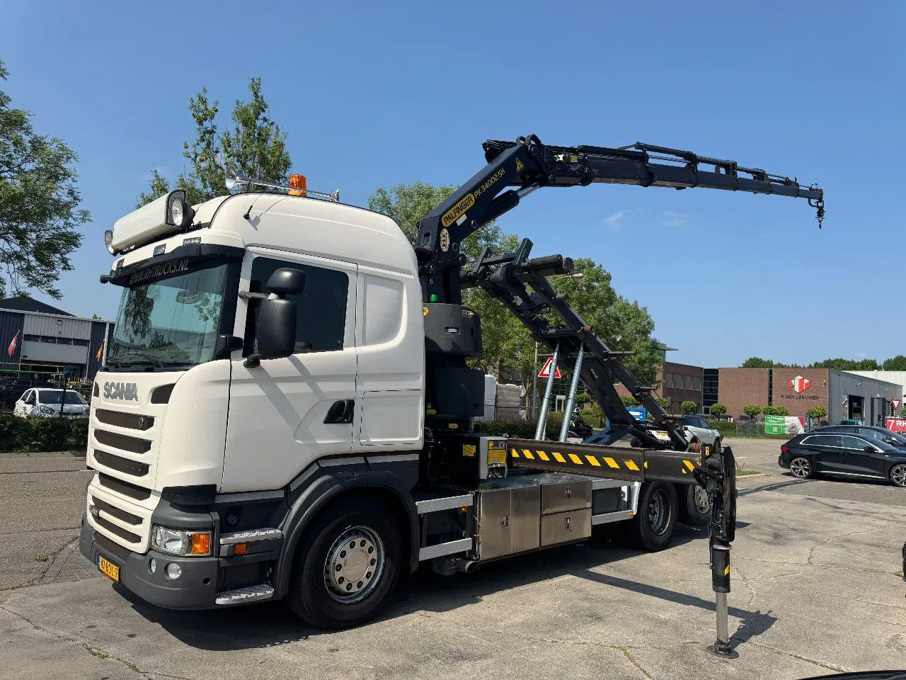 Scania R450 6X2 - EURO 6 + PALFINGER PK 32002-SH + REMO - Hook lift truck, Crane truck: picture 1 Scania R450 6X2 - EURO 6 + PALFINGER PK 32002-SH + REMO - Hook lift truck, Crane truck: picture 1