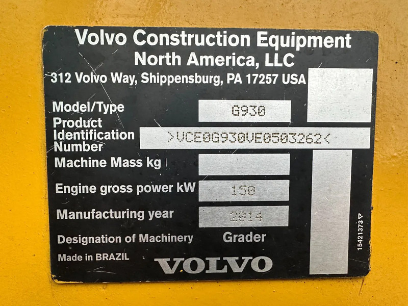 Volvo G 930 - Grader: picture 5 Volvo G 930 - Grader: picture 5