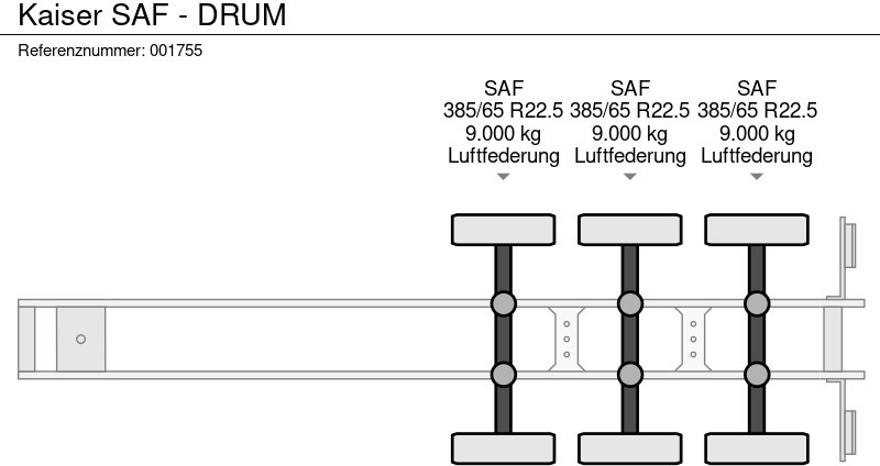 Timber semi-trailer Kaiser SAF - DRUM: picture 15