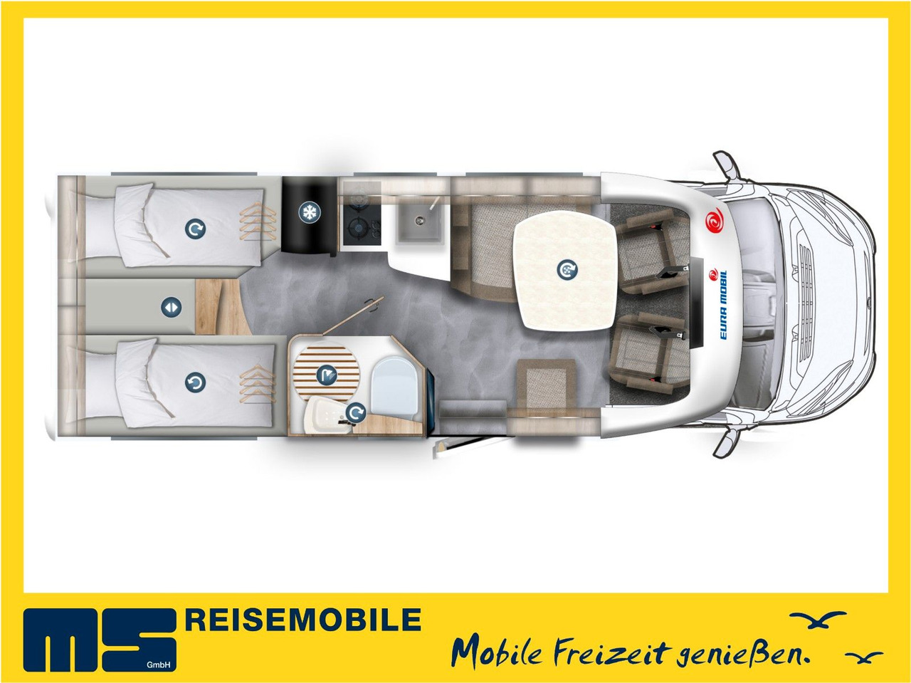 Eura Mobil PROFILA T 695 EB / 140PS/ MONDIAL / EINZELBETTEN - Semi-integrated motorhome: picture 2 Eura Mobil PROFILA T 695 EB / 140PS/ MONDIAL / EINZELBETTEN - Semi-integrated motorhome: picture 2