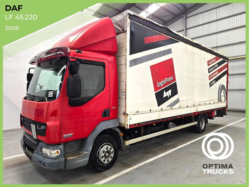 DAF LF 45 220 / EURO 5 / AIRCO / MANUEL / DHOLLANDIA 2000kg - Curtain side truck: picture 1 DAF LF 45 220 / EURO 5 / AIRCO / MANUEL / DHOLLANDIA 2000kg - Curtain side truck: picture 1