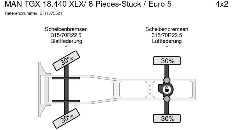 Tractor unit MAN TGX 18.440 XLX/ 8 Pieces-Stuck / Euro 5: picture 19 Tractor unit MAN TGX 18.440 XLX/ 8 Pieces-Stuck / Euro 5: picture 19