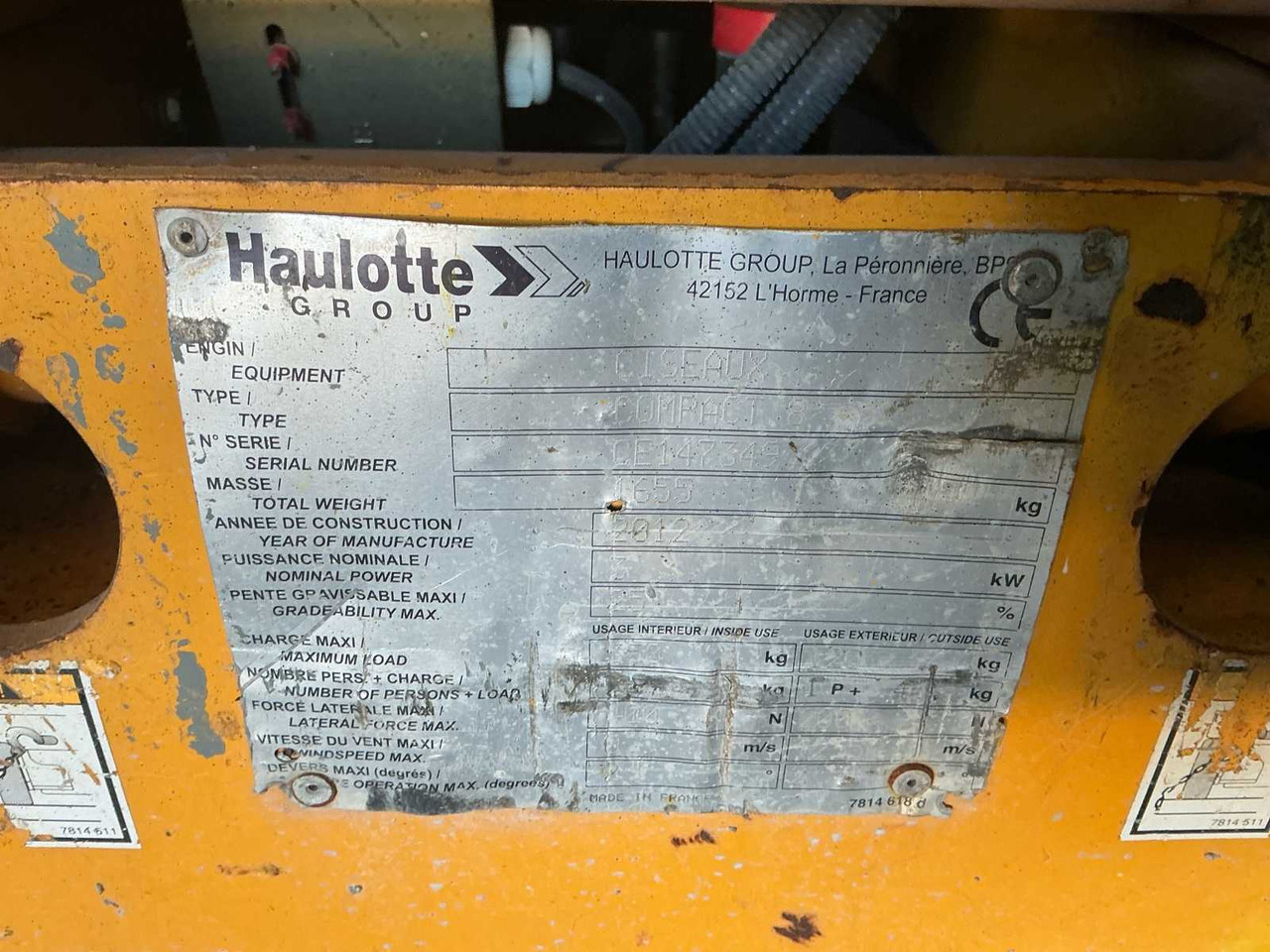 Aerial platform 2012 HAULOTTE COMPACT 8 AERIAL PLATFORM: picture 15