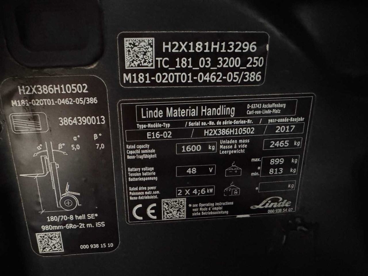 Forklift 2017 SERVICE+UVV 11/2026 LINDE E16 1,600KG ELECTRIC FORKLIFT 5,866 HOURS: picture 26 Forklift 2017 SERVICE+UVV 11/2026 LINDE E16 1,600KG ELECTRIC FORKLIFT 5,866 HOURS: picture 26