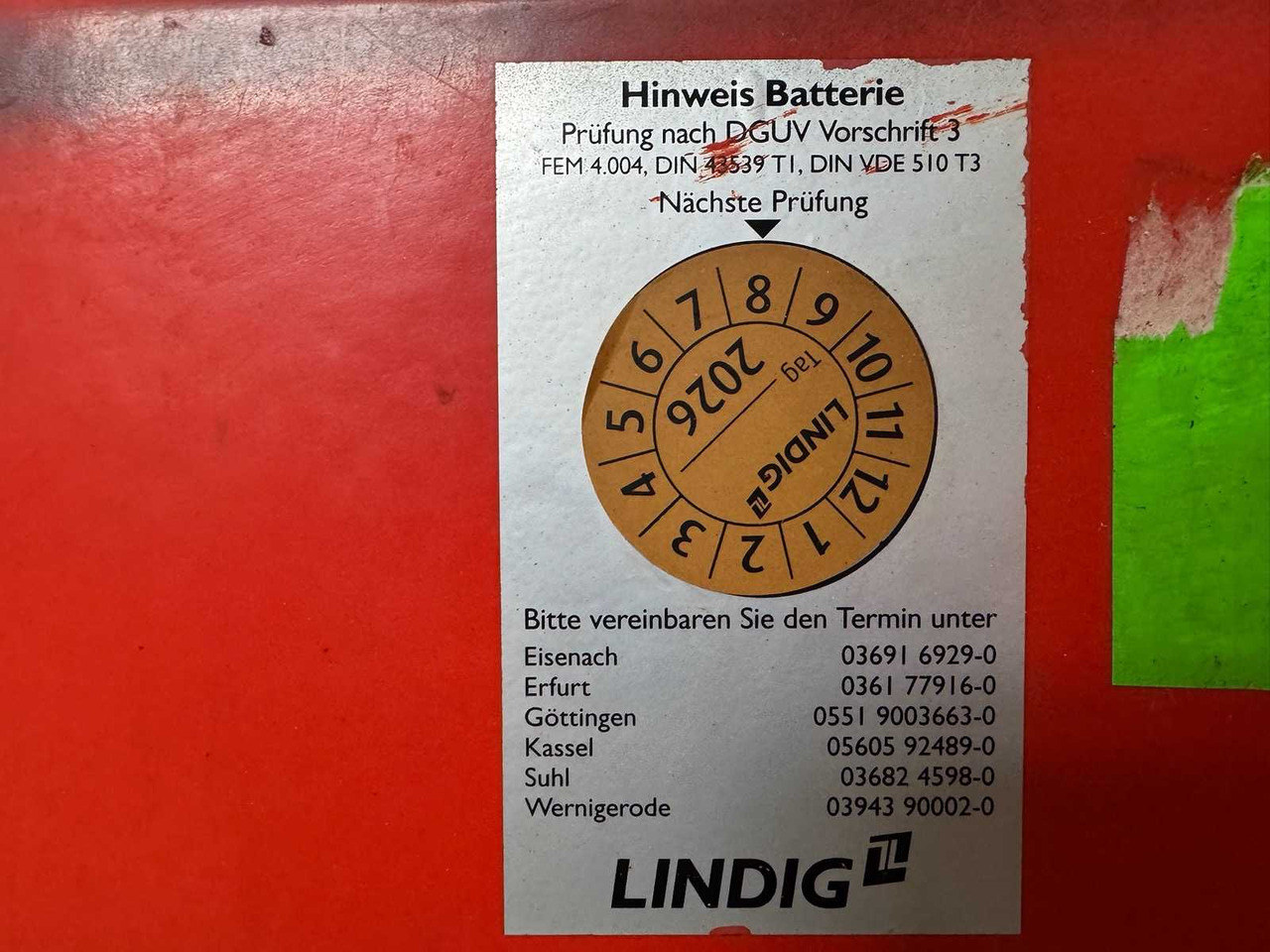 Forklift 2017 SERVICE+UVV 11/2026 LINDE E16 1,600KG ELECTRIC FORKLIFT 5,866 HOURS: picture 22 Forklift 2017 SERVICE+UVV 11/2026 LINDE E16 1,600KG ELECTRIC FORKLIFT 5,866 HOURS: picture 22
