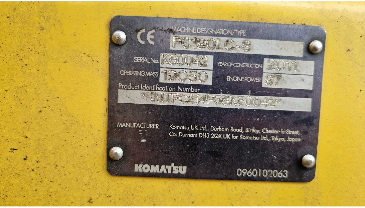 Crawler excavator Komatsu PC 190 LC-8: picture 16