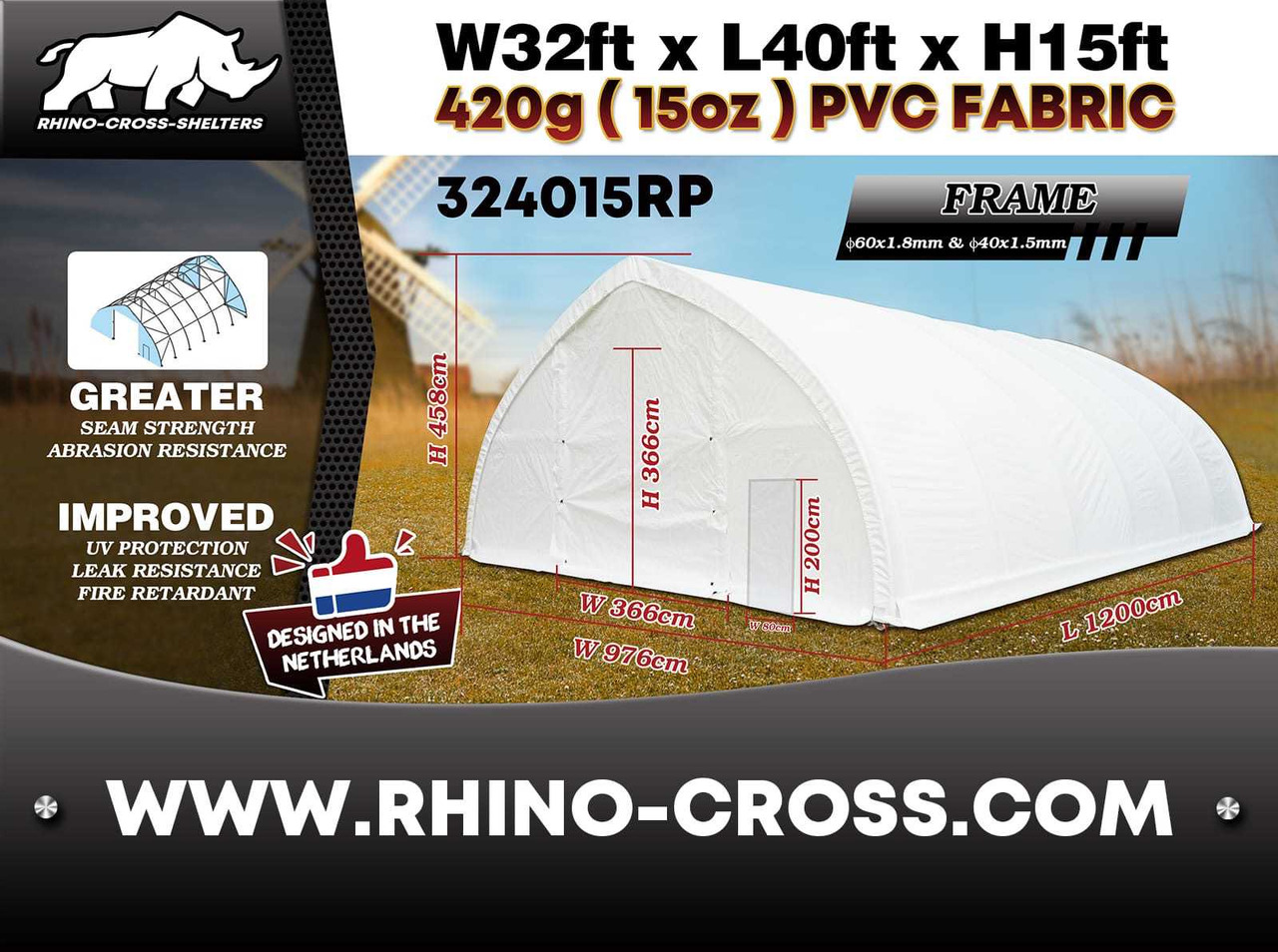 Rhino-Cross-Shelter 324015RP - 12x9,76x4,58 m - Storage tank: picture 1 Rhino-Cross-Shelter 324015RP - 12x9,76x4,58 m - Storage tank: picture 1