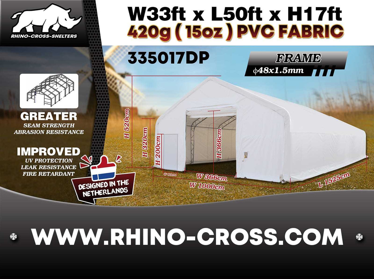 Rhino-Cross-Shelter 335017DP - 15,25x10x5,2 m - Storage tank: picture 1 Rhino-Cross-Shelter 335017DP - 15,25x10x5,2 m - Storage tank: picture 1