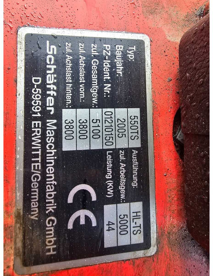 Wheel loader SCHÄFFER - 550 TS - TELESCOPIC LOADER - 2005: picture 7 Wheel loader SCHÄFFER - 550 TS - TELESCOPIC LOADER - 2005: picture 7