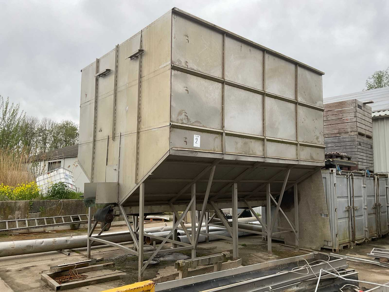 Stainless steel Potato storage bunker - Potato equipment: picture 1 Stainless steel Potato storage bunker - Potato equipment: picture 1