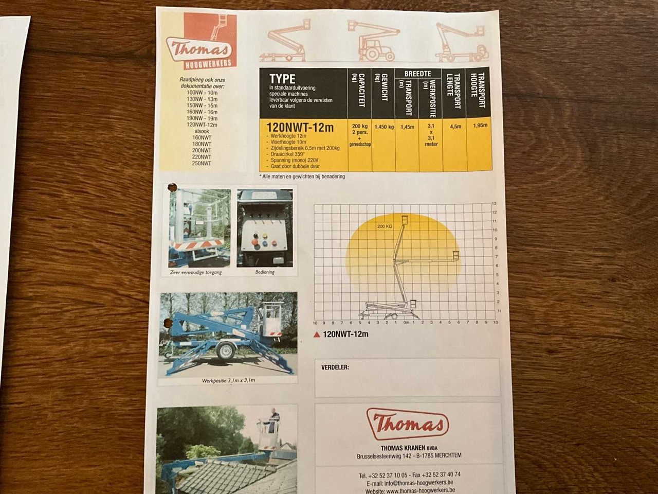 Aerial platform THOMAS 120 NWT - 12M AERIAL WORK PLATFORM: picture 34