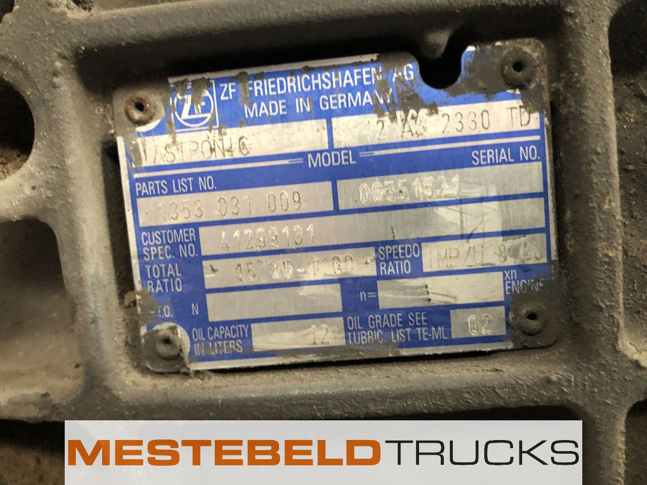 Iveco Versn bak 12 AS 2330 TD - Gearbox and parts for Truck: picture 5 Iveco Versn bak 12 AS 2330 TD - Gearbox and parts for Truck: picture 5