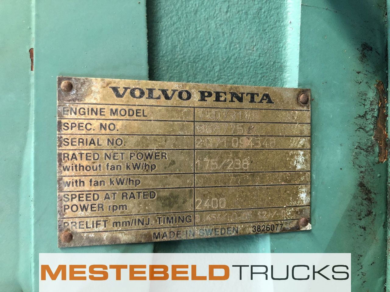 Volvo Penta Motor TWD 731 VE - Engine for Truck: picture 5 Volvo Penta Motor TWD 731 VE - Engine for Truck: picture 5