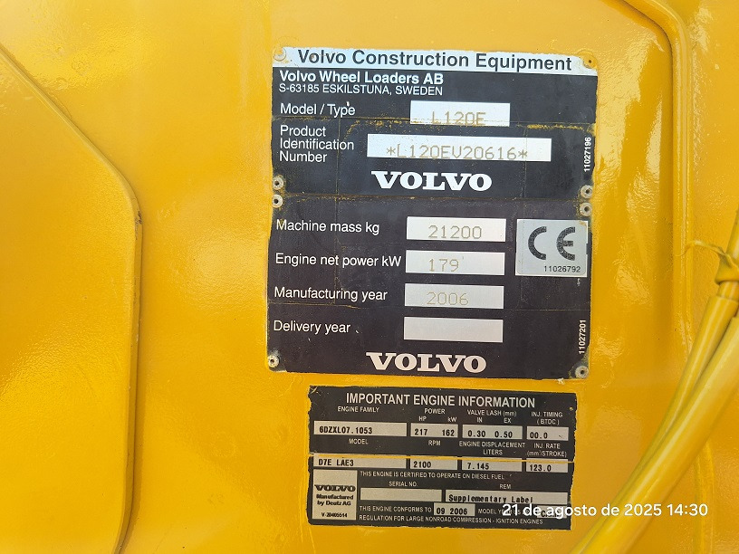 VOLVO L120E - Wheel loader: picture 5 VOLVO L120E - Wheel loader: picture 5