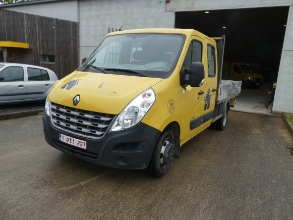 Camionnette plateau double cabine Renault Master DCI150 (2012-171.164 km-VIN:VF1MBH6F346533282) - Open body delivery van, Crew cab van: picture 1 Camionnette plateau double cabine Renault Master DCI150 (2012-171.164 km-VIN:VF1MBH6F346533282) - Open body delivery van, Crew cab van: picture 1