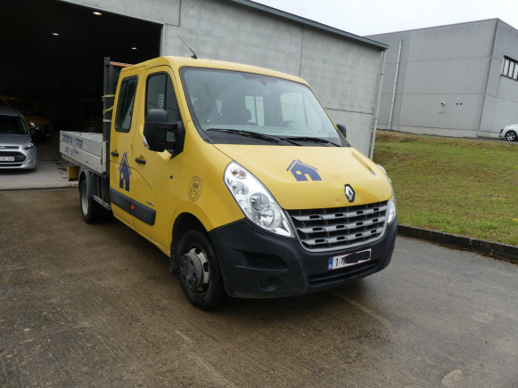 Camionnette plateau double cabine Renault Master DCI150 (2012-171.164 km-VIN:VF1MBH6F346533282) - Open body delivery van, Crew cab van: picture 2 Camionnette plateau double cabine Renault Master DCI150 (2012-171.164 km-VIN:VF1MBH6F346533282) - Open body delivery van, Crew cab van: picture 2