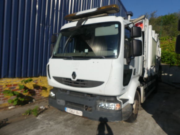 REF:1387 - Camion poubelle Renault Midlum 270DXI (2011-189.728 km) - Refuse truck: picture 1 REF:1387 - Camion poubelle Renault Midlum 270DXI (2011-189.728 km) - Refuse truck: picture 1