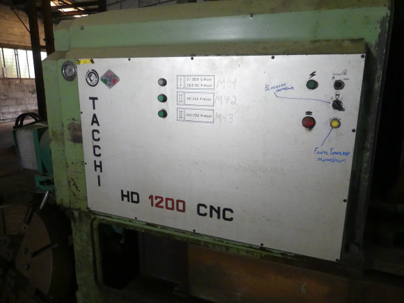 Tour à métaux CNC Tacchi HD1200 CNC - Metal lathe: picture 4 Tour à métaux CNC Tacchi HD1200 CNC - Metal lathe: picture 4