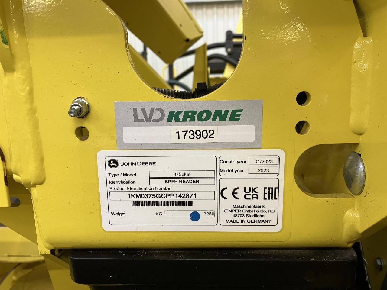 Forage harvester attachment Kemper 375Plus: picture 9