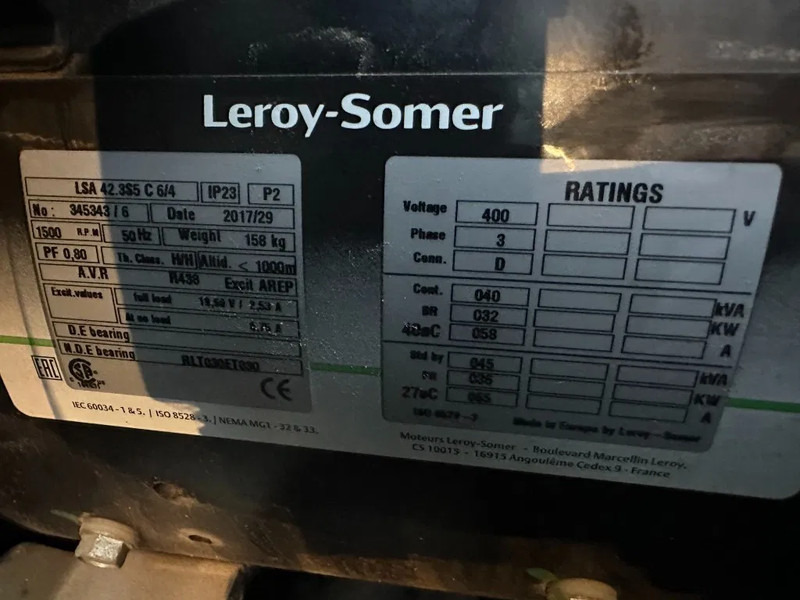 Generator set Europower EPUS44TDE Kubota Leroy Somer 44 kVA Supersilent Rental generatorset: picture 12