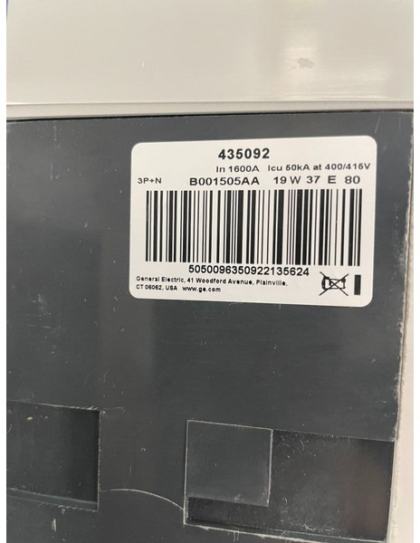 General Electric FK1600 Circuit breaker / hoofdschakelaar NEW! - Generator set: picture 5 General Electric FK1600 Circuit breaker / hoofdschakelaar NEW! - Generator set: picture 5