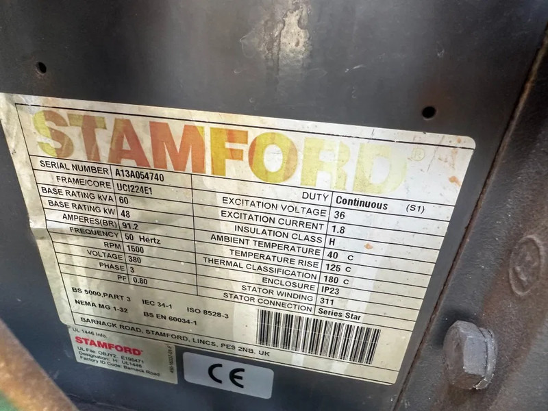 Generator set Iveco FPT NEF45 SM1A.A004 Stamford 60 kVA Silent Rental generatorset: picture 13 Generator set Iveco FPT NEF45 SM1A.A004 Stamford 60 kVA Silent Rental generatorset: picture 13