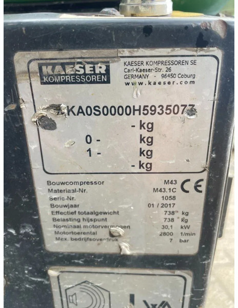 Kaeser M43 Kubota 4,2 m3 / min 7 Bar 30 kW Silent Diesel Compressor - Air compressor: picture 5 Kaeser M43 Kubota 4,2 m3 / min 7 Bar 30 kW Silent Diesel Compressor - Air compressor: picture 5