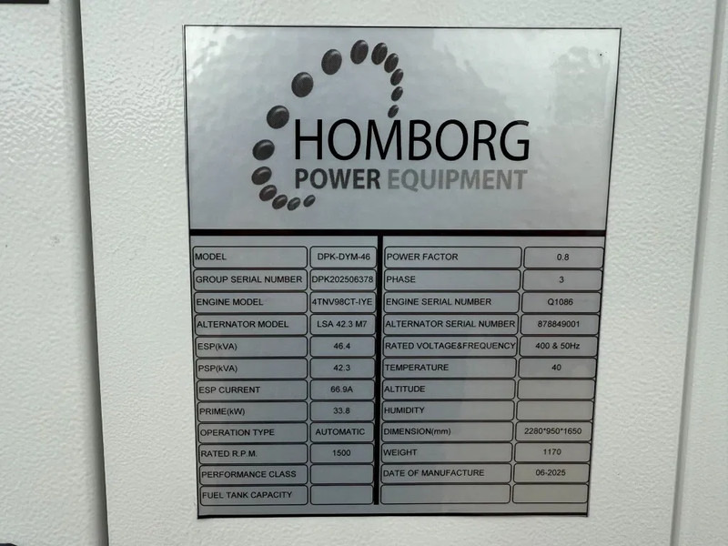 Yanmar Stage 5 Yanmar 45 kVA Silent Rental generatorset - Generator set: picture 3 Yanmar Stage 5 Yanmar 45 kVA Silent Rental generatorset - Generator set: picture 3