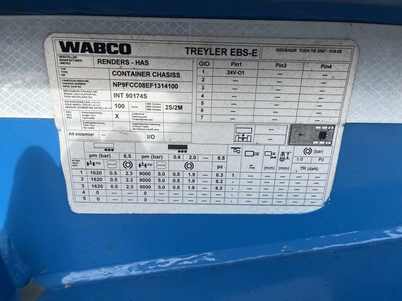 Leasing of Renders-has O4/DA 08 EURO 800 CONTAINERCHASSIS Renders-has O4/DA 08 EURO 800 CONTAINERCHASSIS: picture 14