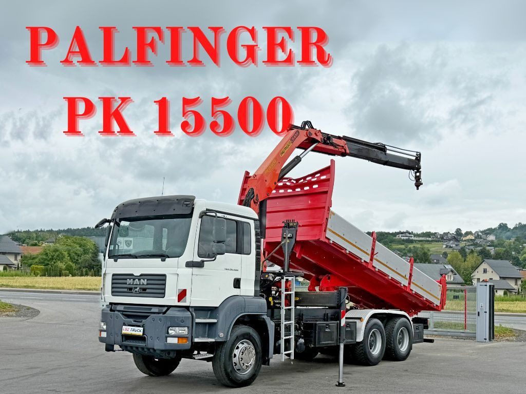 MAN TGA 26.400 * KIPPER 6,00m + PK 15500 * 6x4 * TOP - Crane truck: picture 1 MAN TGA 26.400 * KIPPER 6,00m + PK 15500 * 6x4 * TOP - Crane truck: picture 1