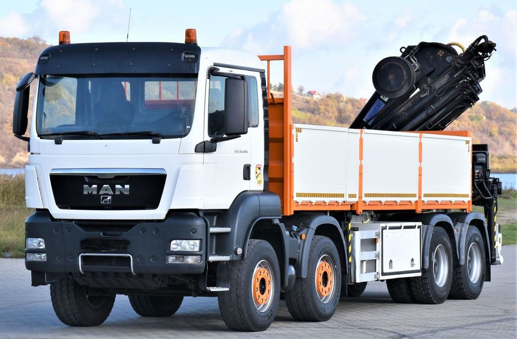 MAN TGS 35.440 * HIAB 322 EP-5HIPRO+FUNK / 8x4! - Crane truck, Dropside/ Flatbed truck: picture 3 MAN TGS 35.440 * HIAB 322 EP-5HIPRO+FUNK / 8x4! - Crane truck, Dropside/ Flatbed truck: picture 3