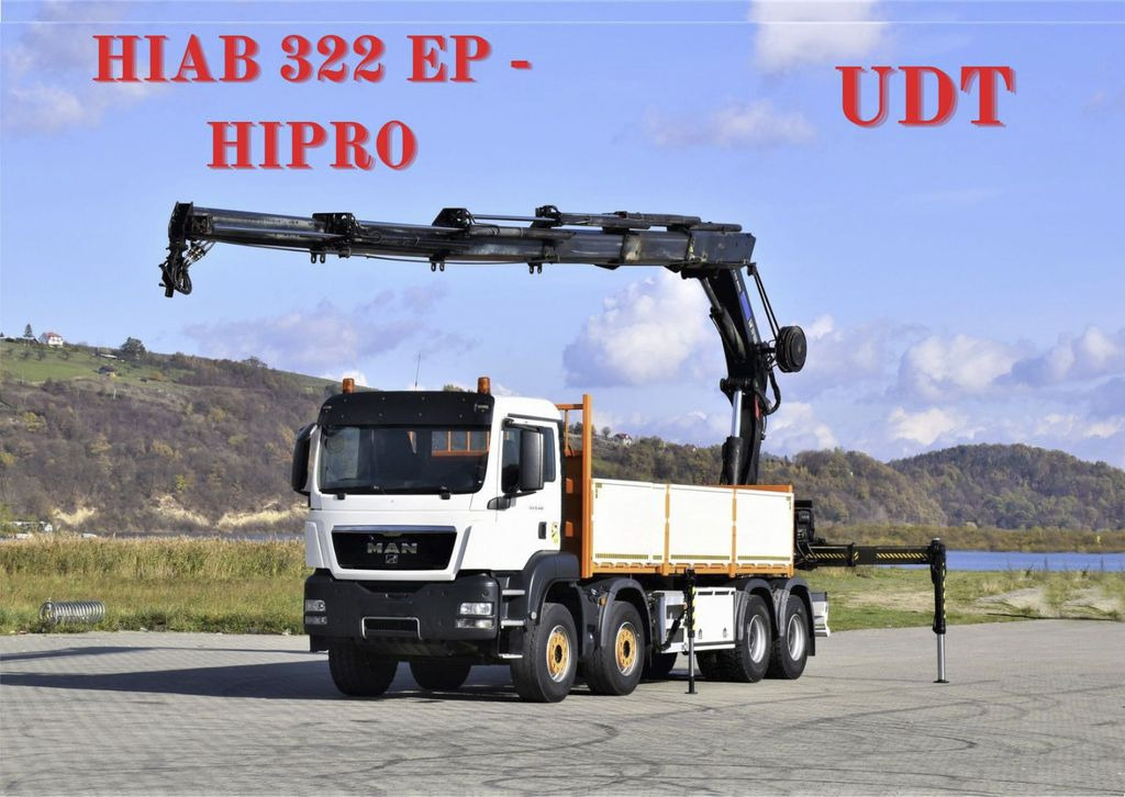 MAN TGS 35.440 * HIAB 322 EP-5HIPRO+FUNK / 8x4! - Crane truck, Dropside/ Flatbed truck: picture 1 MAN TGS 35.440 * HIAB 322 EP-5HIPRO+FUNK / 8x4! - Crane truck, Dropside/ Flatbed truck: picture 1