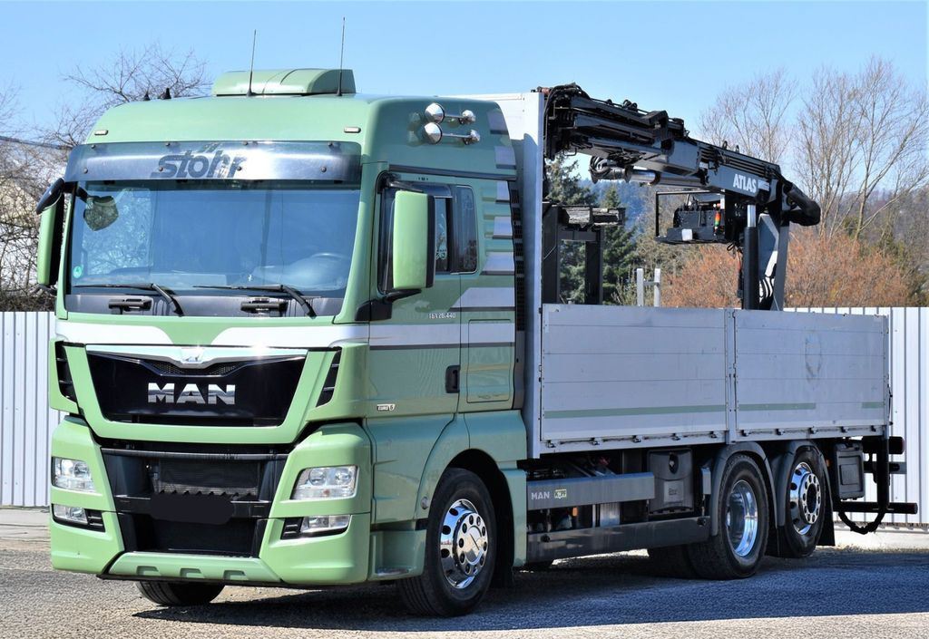 MAN TGX 26.440 Pritsche 6,60 m* ATLAS 125.2V-A12VB - Crane truck: picture 4 MAN TGX 26.440 Pritsche 6,60 m* ATLAS 125.2V-A12VB - Crane truck: picture 4