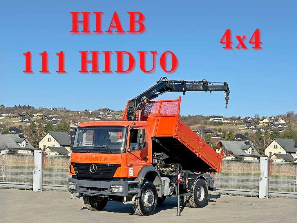 Mercedes-Benz AXOR 1829 * HIAB 1111 HIDUO + FUNK * TOP * 4x4 - Crane truck: picture 1 Mercedes-Benz AXOR 1829 * HIAB 1111 HIDUO + FUNK * TOP * 4x4 - Crane truck: picture 1