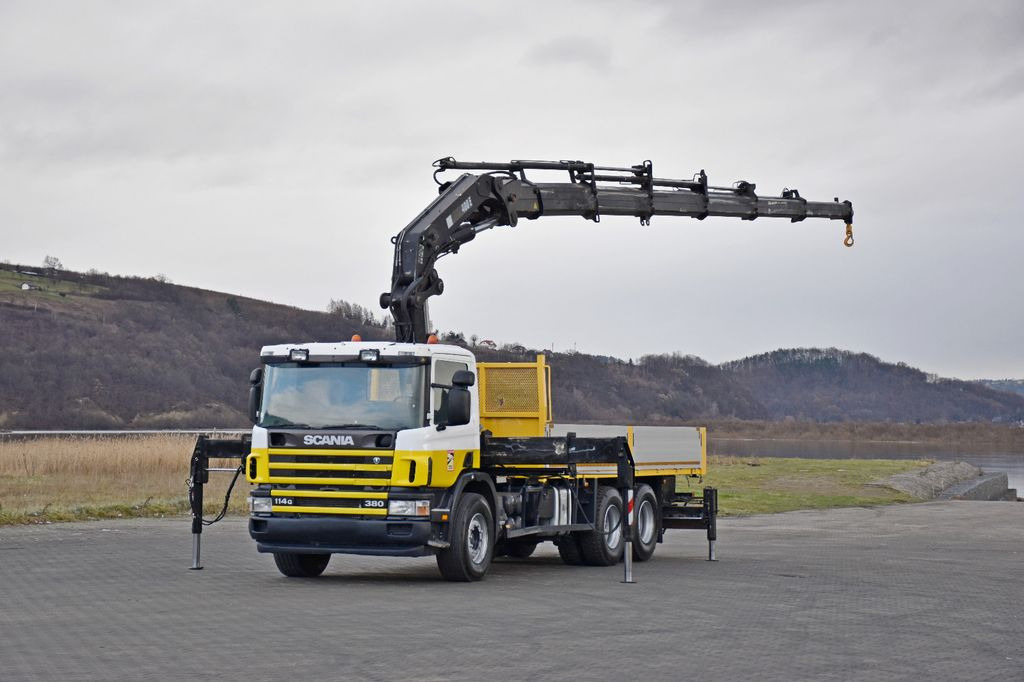 Scania 114 G 380 * PRITSCHE 6,10m * KRAN * 6x4 * TOP - Crane truck, Dropside/ Flatbed truck: picture 2 Scania 114 G 380 * PRITSCHE 6,10m * KRAN * 6x4 * TOP - Crane truck, Dropside/ Flatbed truck: picture 2