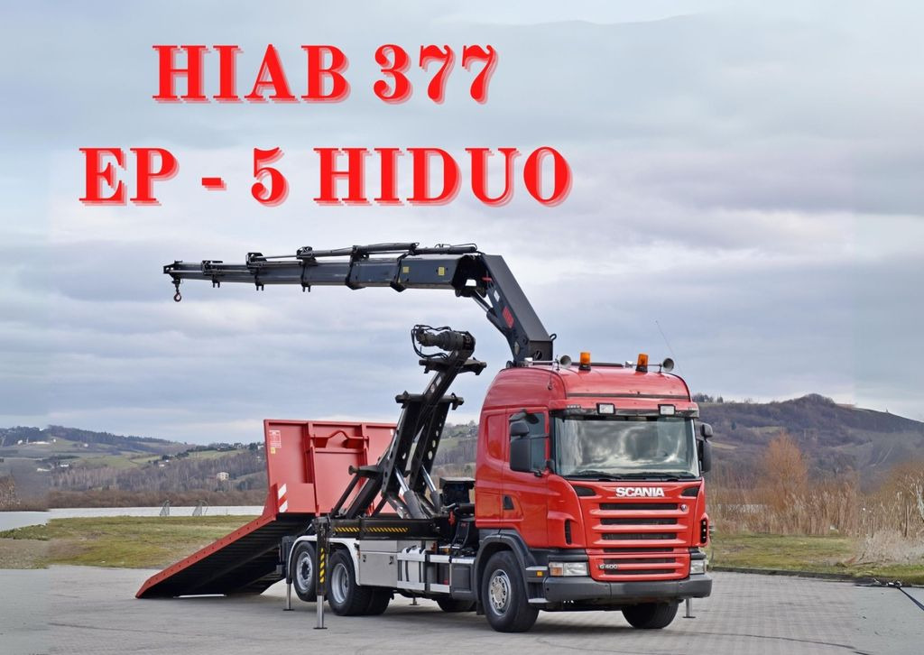 Scania G 400 * Abschleppwagen 6,40m* KRAN + FUNK * TOP Scania G 400 * Abschleppwagen 6,40m* KRAN + FUNK * TOP - Hook lift truck, Crane truck: picture 1 Scania G 400 * Abschleppwagen 6,40m* KRAN + FUNK * TOP Scania G 400 * Abschleppwagen 6,40m* KRAN + FUNK * TOP - Hook lift truck, Crane truck: picture 1