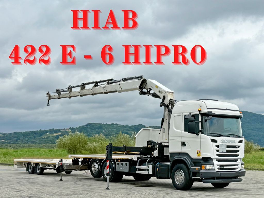 Scania R440 * HIAB 422 E-6 HIPRO + FUNK + Anhänger! 6x4 - Crane truck: picture 1 Scania R440 * HIAB 422 E-6 HIPRO + FUNK + Anhänger! 6x4 - Crane truck: picture 1