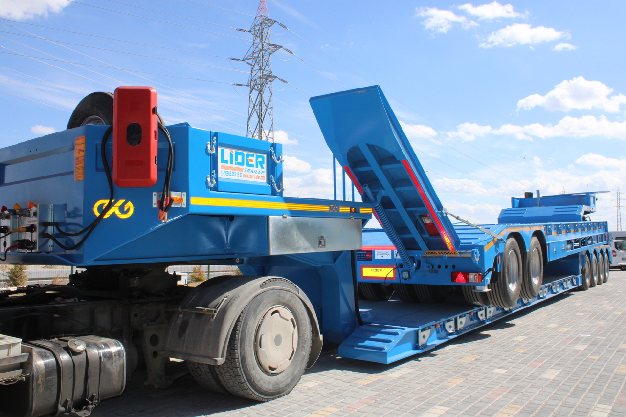 New Low loader semi-trailer for transportation of heavy machinery LIDER 2025 READY IN STOCK UNUSED FRONT LOADING: picture 15
