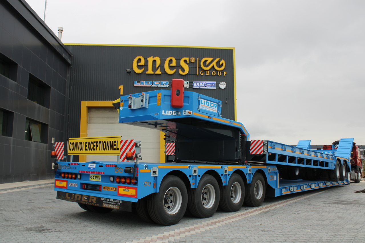 New Low loader semi-trailer for transportation of heavy machinery LIDER 2025 READY IN STOCK UNUSED FRONT LOADING: picture 19