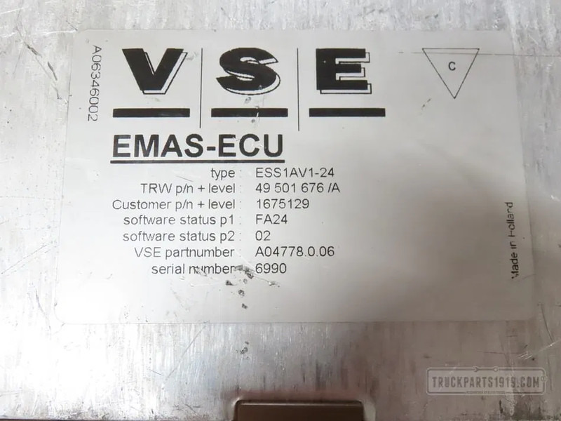 DAF 1675129 VSE Regeleenheid - ECU for Truck: picture 2 DAF 1675129 VSE Regeleenheid - ECU for Truck: picture 2