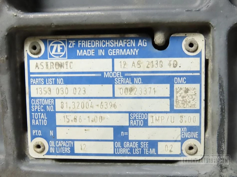 MAN Gearbox & Clutch Parts Versnellingsbak 12AS2130TD - Gearbox for Truck: picture 3 MAN Gearbox & Clutch Parts Versnellingsbak 12AS2130TD - Gearbox for Truck: picture 3