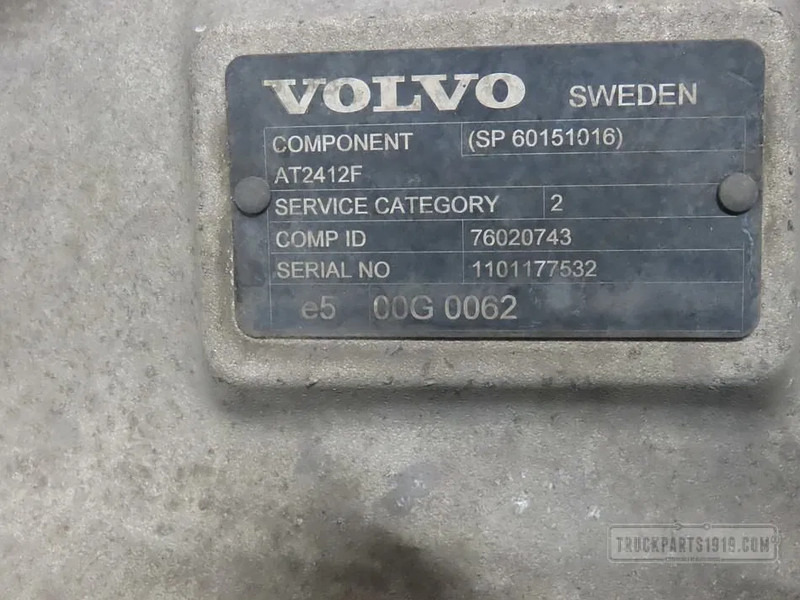 Volvo 60151016 Versnellingsbak AT2412F Volvo - Gearbox for Truck: picture 3 Volvo 60151016 Versnellingsbak AT2412F Volvo - Gearbox for Truck: picture 3