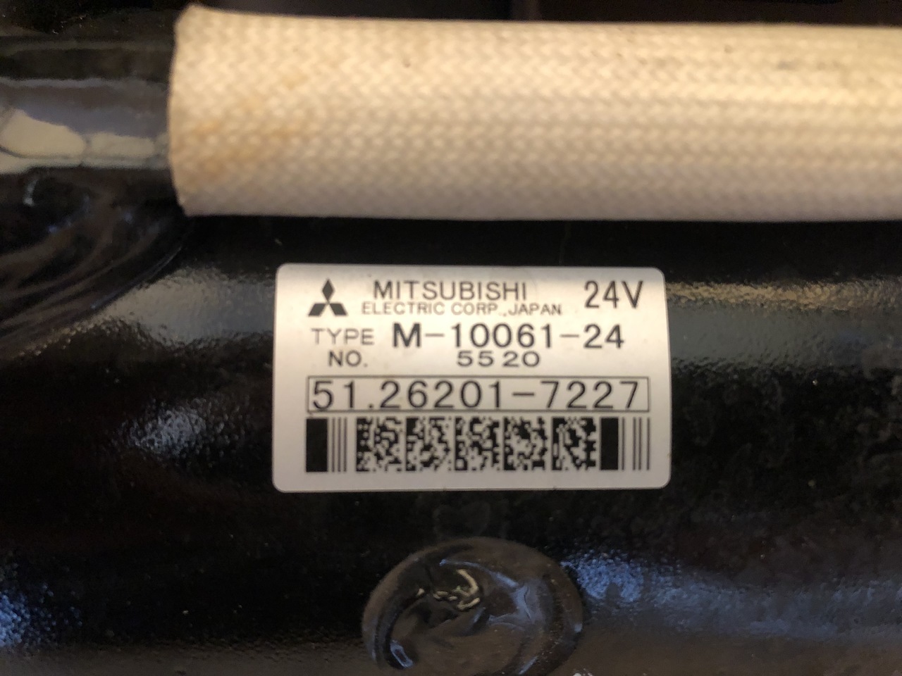 MAN STARTING MOTOR 24V MITSUBISHI - Starter for Truck: picture 1 MAN STARTING MOTOR 24V MITSUBISHI - Starter for Truck: picture 1