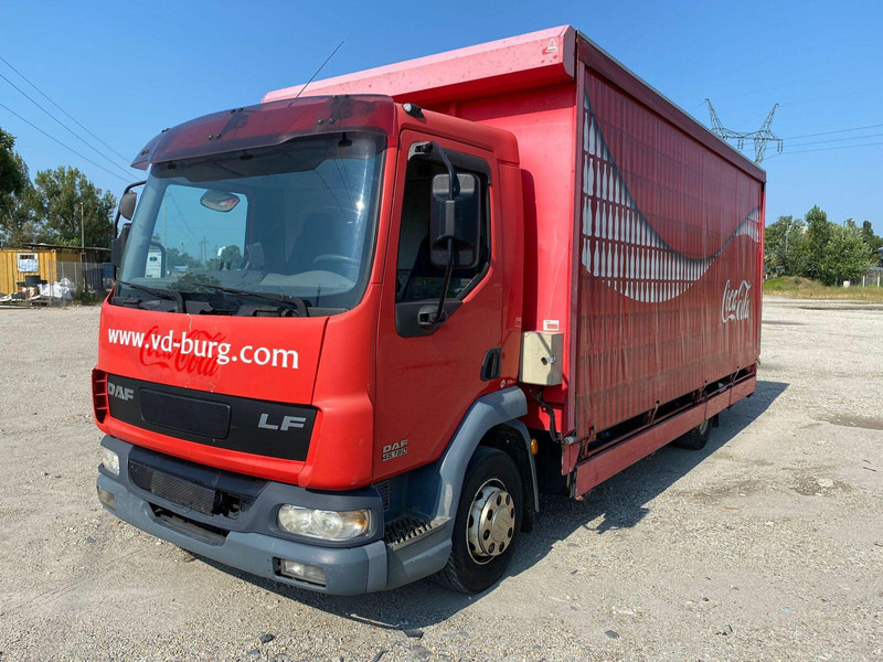 DAF LF 45.180 Pritsche + Plane - Box truck: picture 1 DAF LF 45.180 Pritsche + Plane - Box truck: picture 1