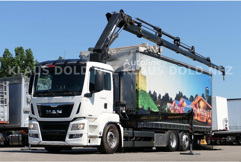MAN TGS 22.440 - Curtain side+crane 6x2 - Curtain side truck: picture 1 MAN TGS 22.440 - Curtain side+crane 6x2 - Curtain side truck: picture 1