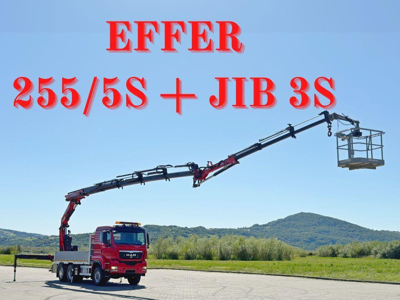 MAN TGS 28.480 * EFFER 255/5S + JIB 3S + FUNK * 6x4 * TOP - Dropside/ Flatbed truck, Crane truck: picture 1 MAN TGS 28.480 * EFFER 255/5S + JIB 3S + FUNK * 6x4 * TOP - Dropside/ Flatbed truck, Crane truck: picture 1
