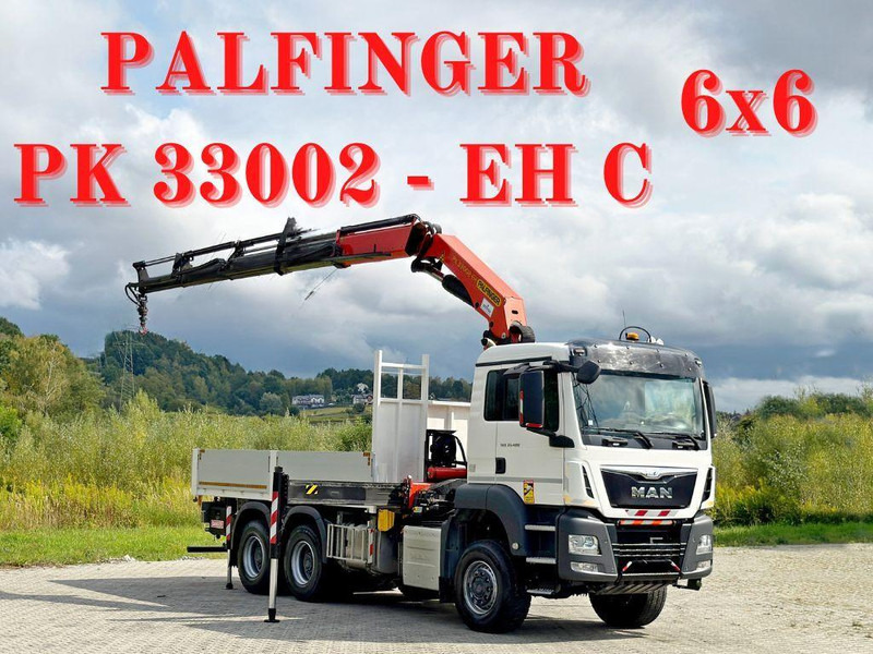 MAN TGS 33.480*KIPPER 5,05m * PK 33002-EH C+FUNK/6x6* 6x6 - Dropside/ Flatbed truck, Crane truck: picture 1 MAN TGS 33.480*KIPPER 5,05m * PK 33002-EH C+FUNK/6x6* 6x6 - Dropside/ Flatbed truck, Crane truck: picture 1
