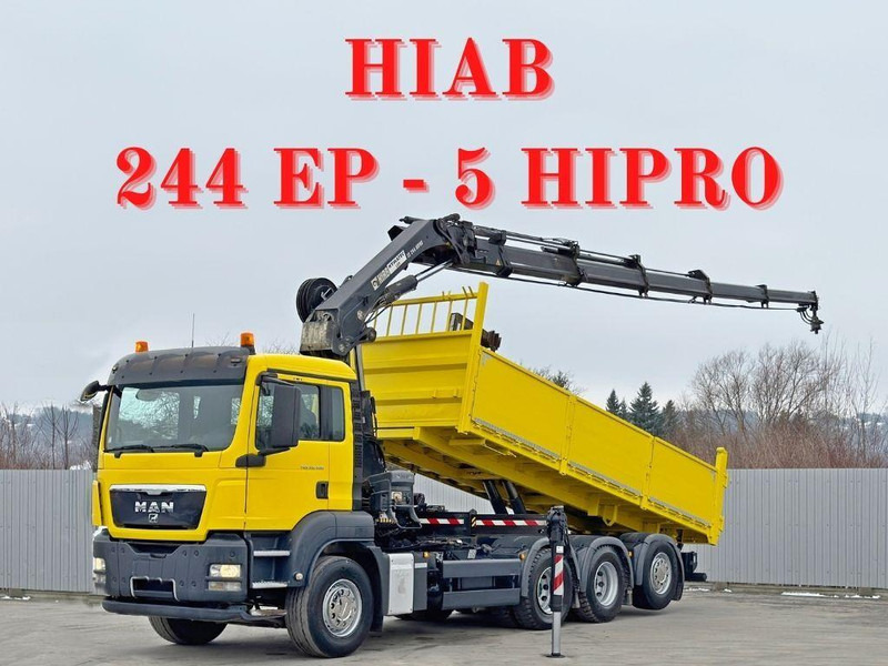 MAN TGS 35.400 * HIAB 244 EP - 5 HIPRO + FUNK * 8x4 - Dropside/ Flatbed truck, Crane truck: picture 1 MAN TGS 35.400 * HIAB 244 EP - 5 HIPRO + FUNK * 8x4 - Dropside/ Flatbed truck, Crane truck: picture 1