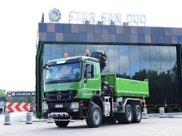 Mercedes-Benz ACTROS 3346 6x6 HIAB 244EP-4 Crane Kipper - Tipper, Crane truck: picture 3 Mercedes-Benz ACTROS 3346 6x6 HIAB 244EP-4 Crane Kipper - Tipper, Crane truck: picture 3